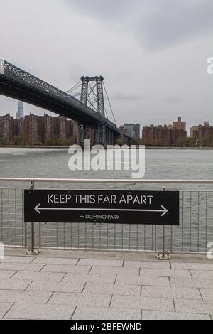 Williamsburg, Brooklyn, war die COVID-19-Pandemie. April 2020 Stockfoto