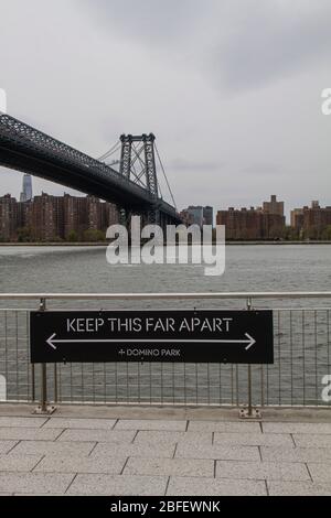 Williamsburg, Brooklyn, war die COVID-19-Pandemie. April 2020 Stockfoto