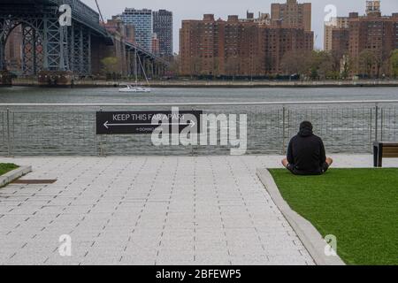 Williamsburg, Brooklyn, war die COVID-19-Pandemie. April 2020 Stockfoto