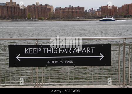 Williamsburg, Brooklyn, war die COVID-19-Pandemie. April 2020 Stockfoto