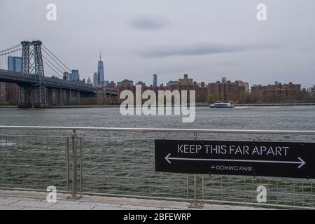 Williamsburg, Brooklyn, war die COVID-19-Pandemie. April 2020 Stockfoto