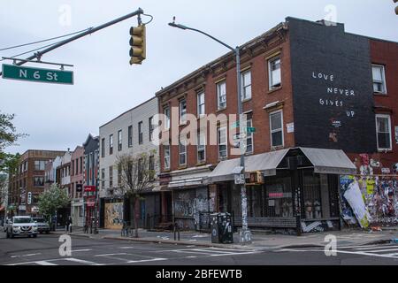 Williamsburg, Brooklyn, war die COVID-19-Pandemie. April 2020 Stockfoto