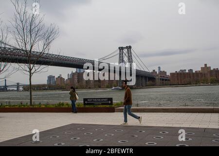 Williamsburg, Brooklyn, war die COVID-19-Pandemie. April 2020 Stockfoto