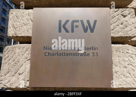KfW, ehemals KfW Bankengruppe, deutsche staatliche Entwicklungsbank, Berlin Stockfoto