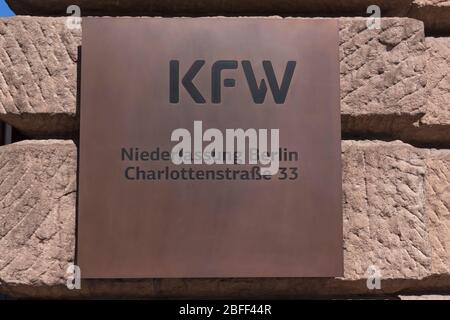 KfW, ehemals KfW Bankengruppe, deutsche staatliche Entwicklungsbank, Berlin Stockfoto