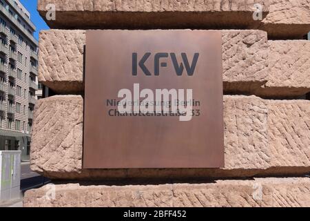 KfW, ehemals KfW Bankengruppe, deutsche staatliche Entwicklungsbank, Berlin Stockfoto