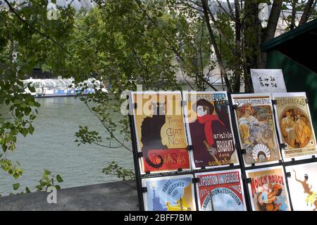 Die Bouquinistes von Paris (Pariser Buchstände), linkes Ufer der seine Paris - Genenale Szenen von paris Stockfoto