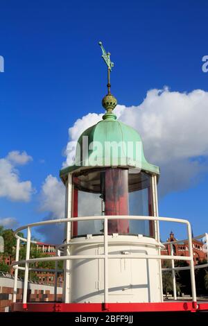 Leuchtturm, Ubersee Viertel, HafenCity, Hamburg, Deutschland, Europa Stockfoto