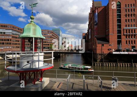 Leuchtturm, Ubersee Viertel, HafenCity, Hamburg, Deutschland, Europa Stockfoto