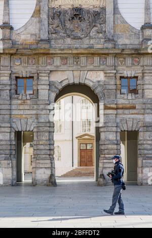 Leere Straßen von Prag während der Coronavirus-Pandemie Stockfoto