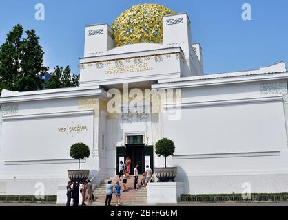 Wien, Österreich. Ausstellungsgebäude der Wiener Secession Stockfoto