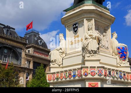 Jacob Van Artevelde Denkmal, Vrijdag Markt, Gent, Ost-Flandern, Belgien, Europa Stockfoto