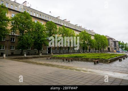 Nowa Huta Kommunistischem Nachbarschaftswohnungen Stalin nach dem Zweiten Weltkrieg Krakau Polen Europa EU Stockfoto