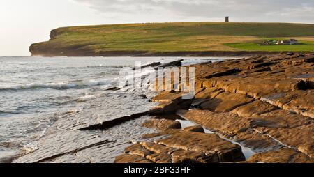 Marwick Head Ansicht, Orkney Stockfoto