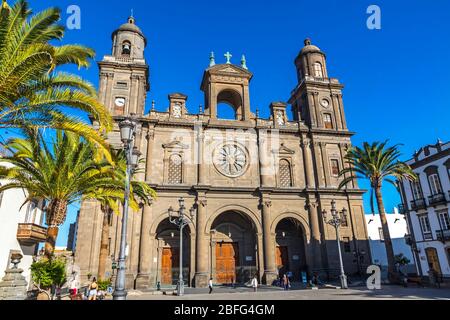 Die Kathedrale Santa Ana (Kathedrale von Las Palmas de Gran Canaria) ist eine römisch-katholische Kirche in Las Palmas, Kanarische Inseln, Spanien Stockfoto