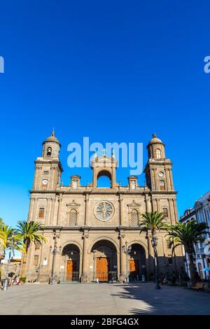 Die Kathedrale Santa Ana (Kathedrale von Las Palmas de Gran Canaria) ist eine römisch-katholische Kirche in Las Palmas, Kanarische Inseln, Spanien Stockfoto