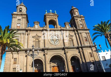 Die Kathedrale Santa Ana (Kathedrale von Las Palmas de Gran Canaria) ist eine römisch-katholische Kirche in Las Palmas, Kanarische Inseln, Spanien Stockfoto