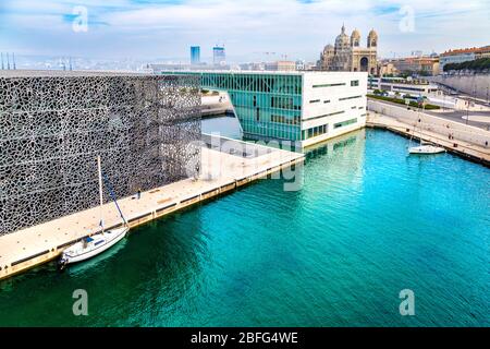 Museum der europäischen und mediterranen Zivilisationen (Mucem) Marseille, Frankreich Stockfoto