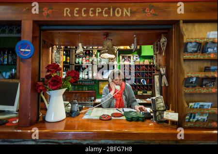 Hotel Aran La Abuela, Vielha, Val d'Aran, Katalonien. Stockfoto