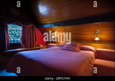 Hotel Aran La Abuela, Vielha, Val d'Aran, Katalonien. Stockfoto