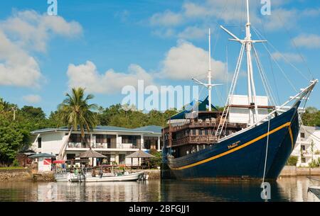 Hotel auf Yap, Hauptstadt Colonia; Pazifik, Föderierte Staaten von Mikronesien Stockfoto