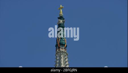 Operation zur Trennung des Nordturms der Kathedrale von Zagreb Stockfoto