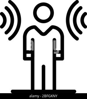 Sitzungssymbol für Logopädie, Umrissstil Stock Vektor