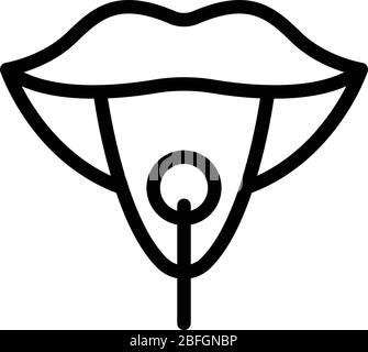 Symbol für Logopädie, Umrissstil Stock Vektor