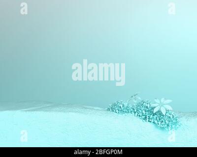 3d gerendert abstrakt Podium Hintergrund - Abstrakt, 3d gerendert weißen Hintergrund mit blauen Podium Stockfoto