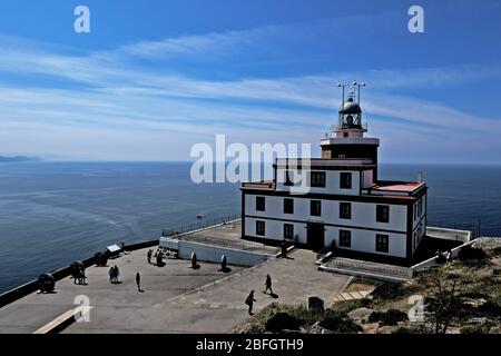 Leuchtturm am Kap Finisterre, Galicien, Spanien Stockfoto