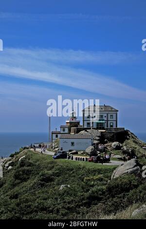 Leuchtturm am Kap Finisterre, Galicien, Spanien Stockfoto