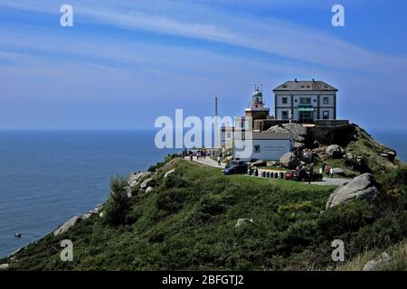 Leuchtturm am Kap Finisterre, Galicien, Spanien Stockfoto