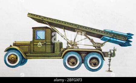 BM-13, Katyusha, mehrere Raketenwerfer, 1941, Russland Stockfoto