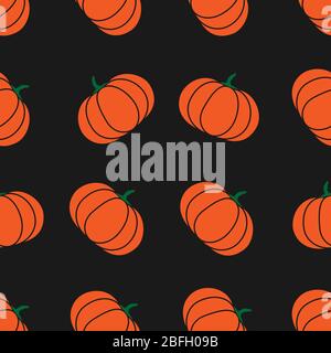 Nahtlose halloween Muster mit Pumkin. Endlose Hintergrund Textur am 31. Oktober. Abstrakt Herbst natürliche Tiling Muster. Stock Vektor