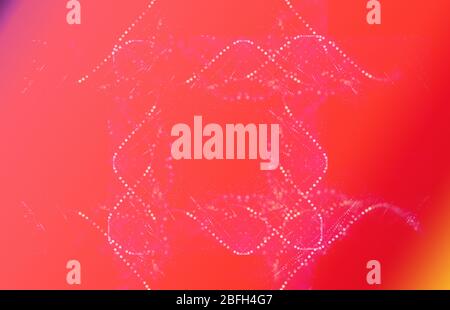 Silber Bokeh Linien Design auf Gradient Red Hintergrund. Mit Platz Für Text In Der Mitte. Stockfoto