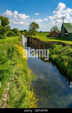 Alter Kanal in Louth, lincolnshire Stockfoto