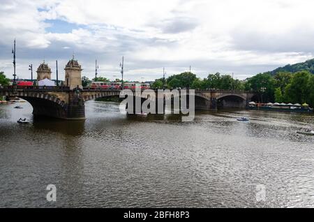 Legion Brücke über die Moldau in Prag, Tschechische Republik Stockfoto