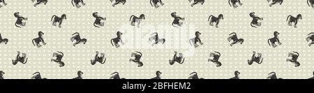 Hand gezeichnet niedlichen saluki Welpen Rasse nahtlose Border Muster. Reinrassige Stammbaum Hund Hintergrund. Hundeliebhaber Barsoi Haustier Washi Band. Zwingerputsch Stock Vektor