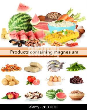 Produkte mit Magnesium Stockfoto