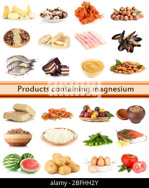 Produkte mit Magnesium Stockfoto