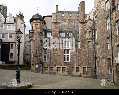 Writers Museum in Makars Court an der Royal Mile in der Altstadt von Edinburgh. Edinburgh, Schottland, Großbritannien Stockfoto