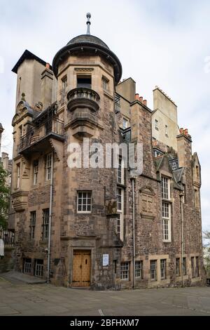 Writers Museum in Makars Court an der Royal Mile in der Altstadt von Edinburgh. Edinburgh, Schottland, Großbritannien Stockfoto