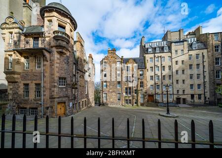 Writers Museum in Makars Court an der Royal Mile in der Altstadt von Edinburgh. Edinburgh, Schottland, Großbritannien Stockfoto