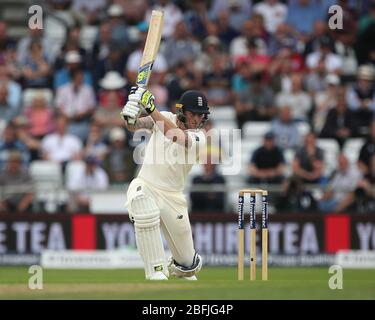 LEEDS, ENGLAND. Ben Stokes aus England beim zweiten Investec Test Match zwischen England und Westindien in Headingley, Leeds am Freitag, den 25. August 2017. (Quelle: Mark Fletcher, Mi News) Stockfoto