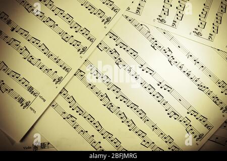 Hintergrund Musik Noten Stockfoto