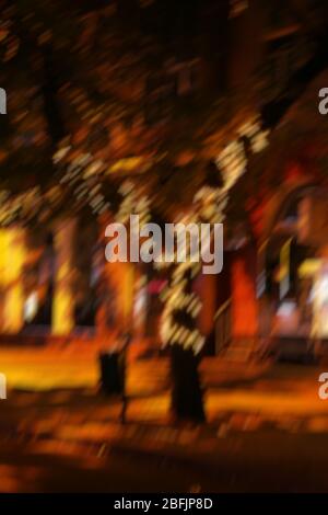 Abstraktes Bild von Nachtlichtern in der Stadt bei Nacht Stockfoto