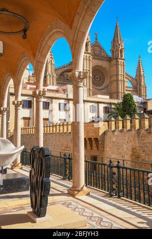 Die Kathedrale La Seu, Palma de Mallorca, Mallorca, Balearen, Spanien, Europa Stockfoto