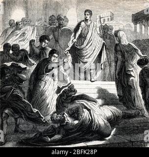 Antiquite romaine : la mort de Servius Tullius roi de Rome en 535 avant JC die zimmer sind sehr schön und gut ausgestattet Stockfoto