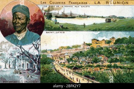 Reich kolonialfrancais : Colonies de l'afrique orientale, ile de la Reunion (französische Besitzungen und Kolonien : französisch ostafrika, Réunion Insel) C Stockfoto