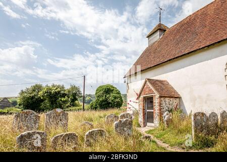 St Mary the Virgin Church, Upwaltham, West Sussex, England, Großbritannien Stockfoto